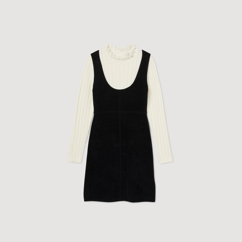 Sandro Pinafore dress Black | SN-SDO64221