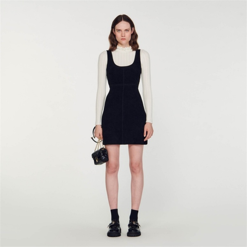 Sandro Pinafore dress Black | SN-SDO64221