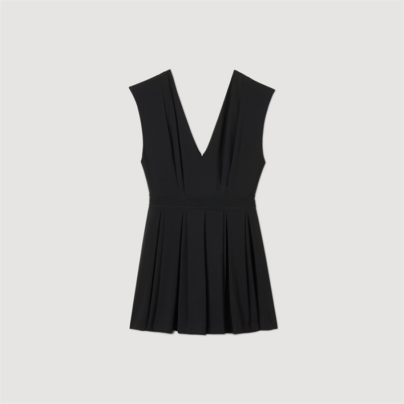 Sandro Pleated playsuit Black | SN-SDO64838