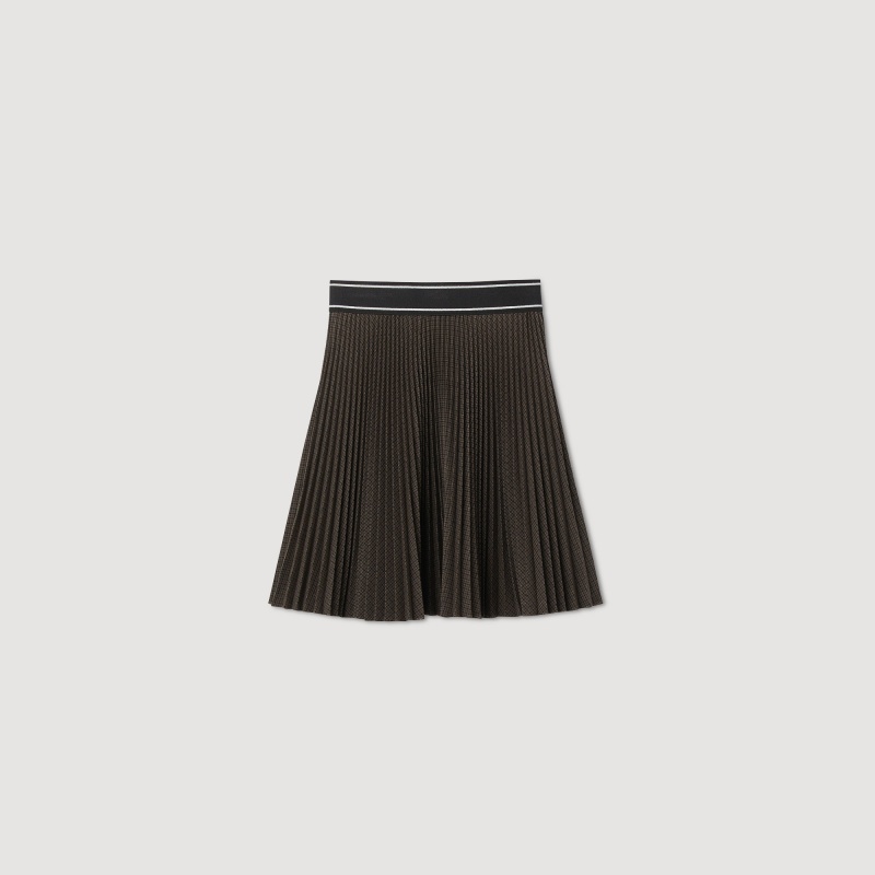 Sandro Pleated skirt Brown | SN-SDO64698