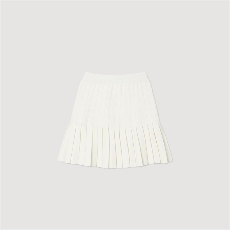 Sandro Pleated skirt White | SN-SDO64731