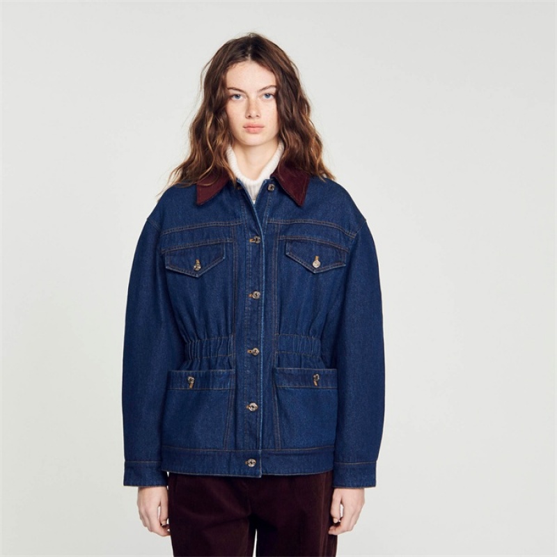 Sandro Reversible denim jacket Blue | SN-SDO64472