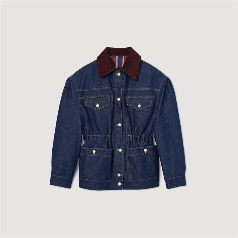 Sandro Reversible denim jacket Blue | SN-SDO64472