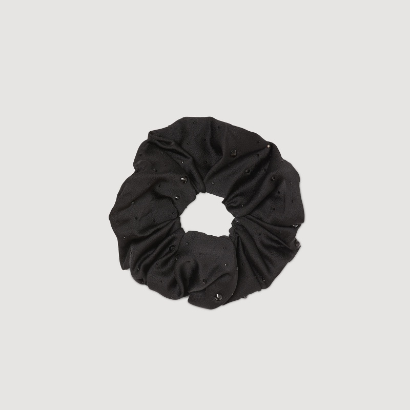 Sandro Rhinestone scrunchie Black | SN-SDO65016