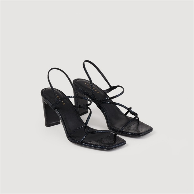 Sandro Sandals with narrow straps Black | SN-SDO64946