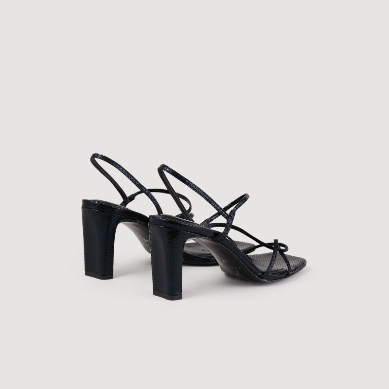 Sandro Sandals with narrow straps Black | SN-SDO64946