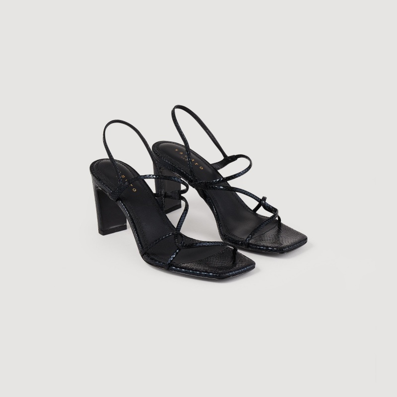 Sandro Sandals with narrow straps Black | SN-SDO64946