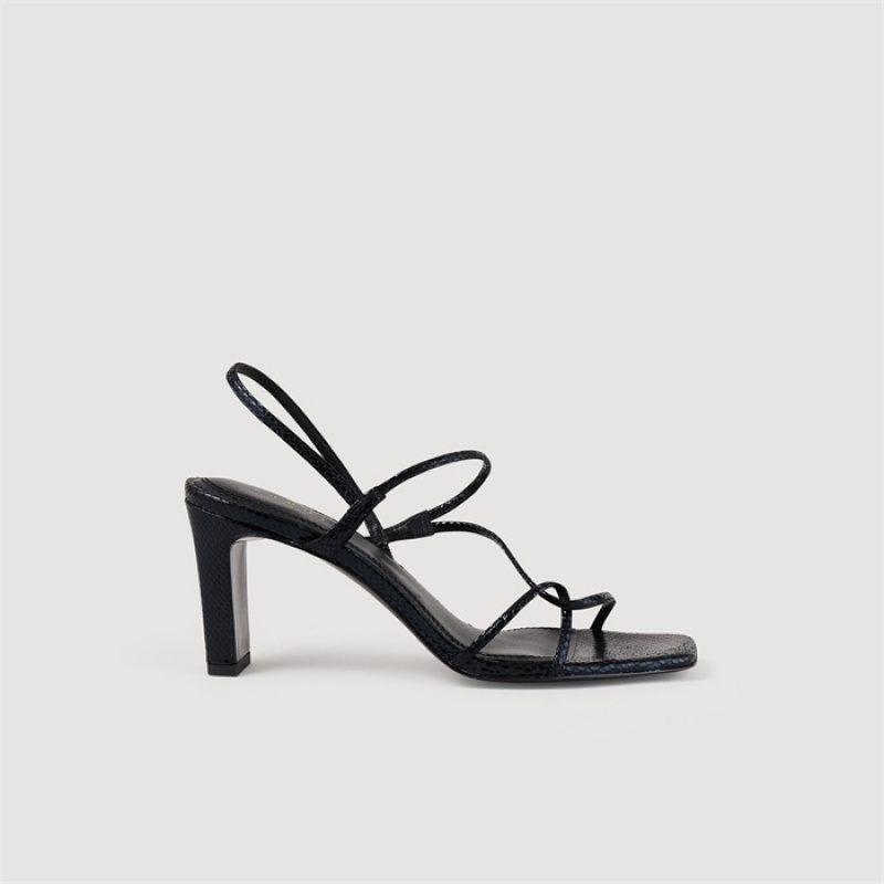 Sandro Sandals with narrow straps Black | SN-SDO64969