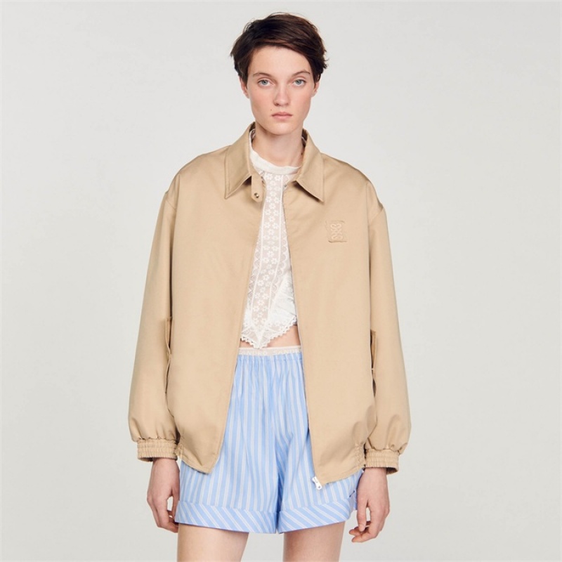 Sandro Short parka Beige | SN-SDO64487