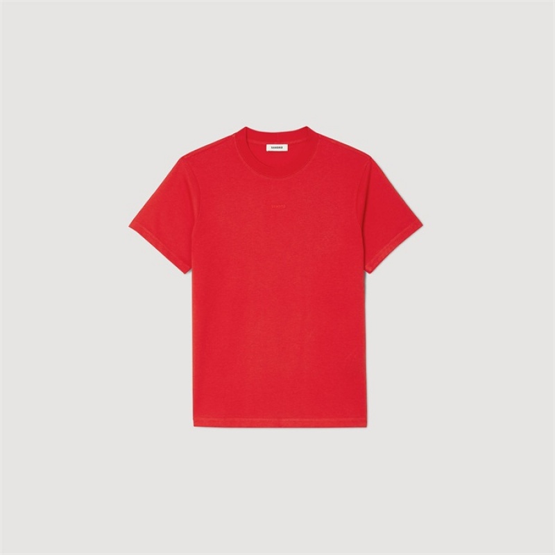 Sandro Short-sleeved T-shirt Red | SN-SDO65130