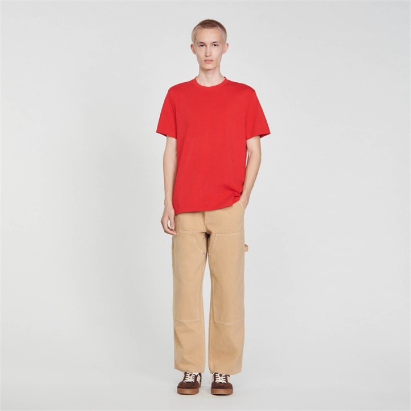 Sandro Short-sleeved T-shirt Red | SN-SDO65130