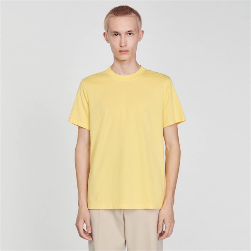 Sandro Short-sleeved T-shirt Yellow Lemon | SN-SDO65128