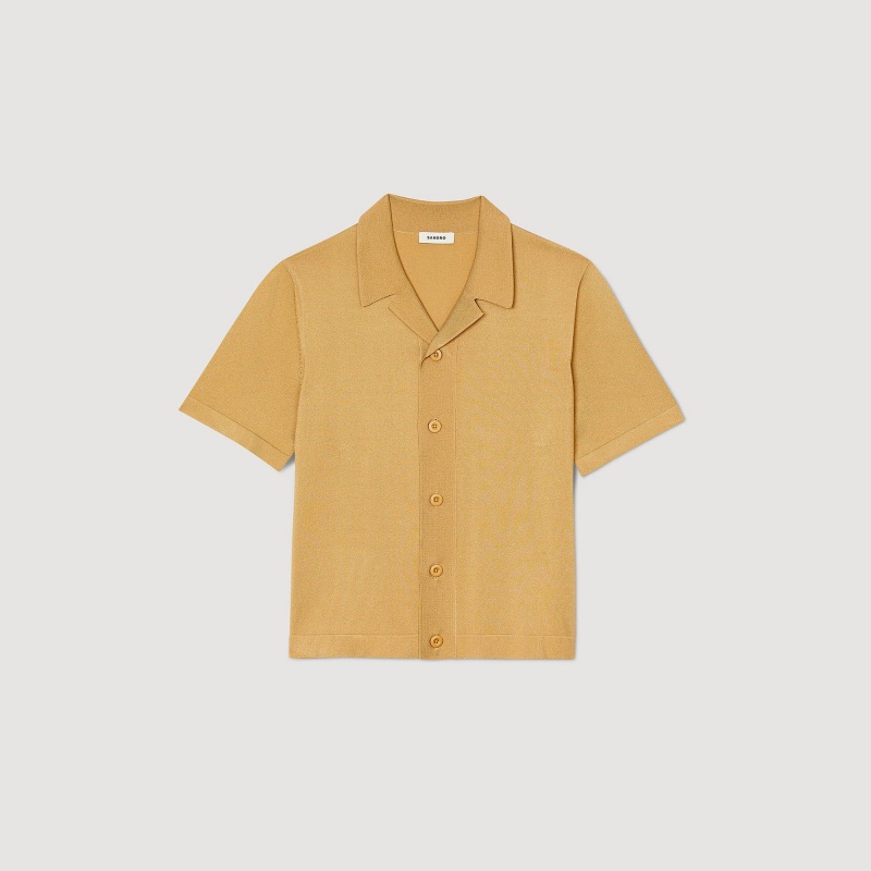 Sandro Short-sleeved shirt Champagne | SN-SDO65138