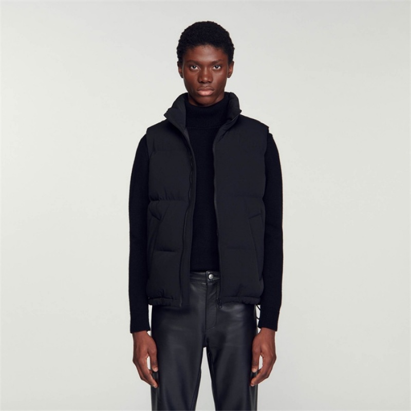 Sandro Sleeveless puffer jacket Black | SN-SDO65198