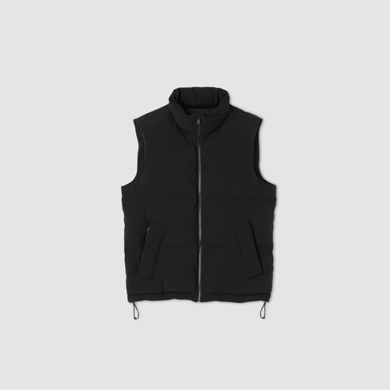 Sandro Sleeveless puffer jacket Black | SN-SDO65198