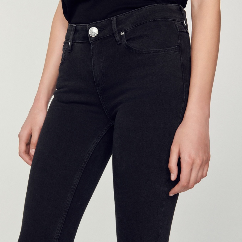 Sandro Slim jeans with regular waist Black | SN-SDO64830