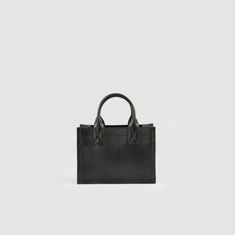 Sandro Small Kasbah tote in smooth leather Black | SN-SDO64922