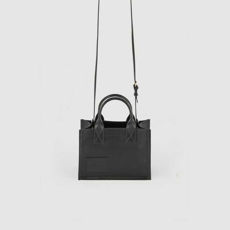 Sandro Small Kasbah tote in smooth leather Black | SN-SDO64922