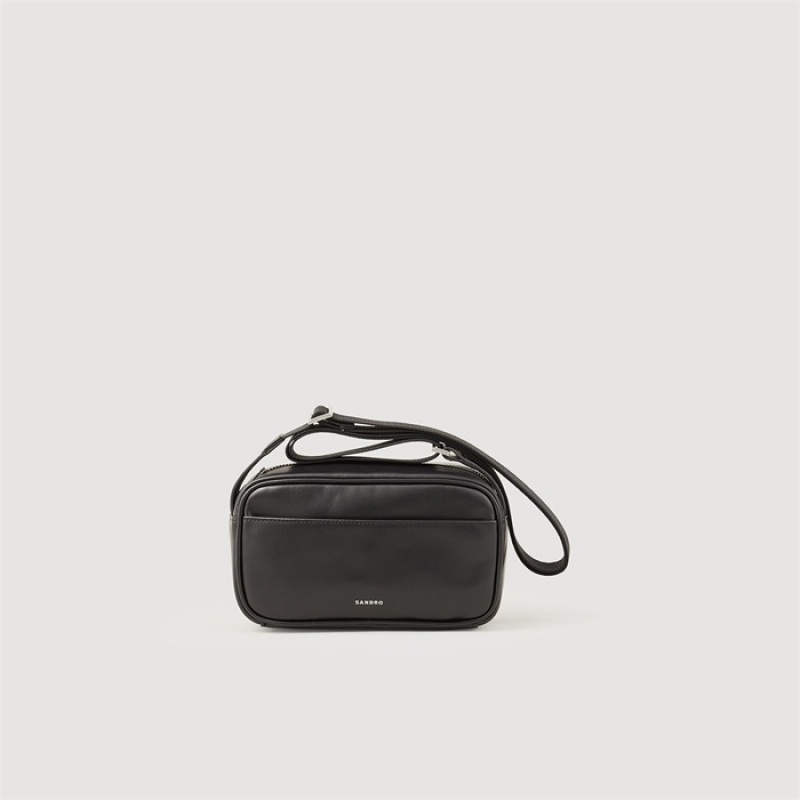 Sandro Small smooth leather bag Black | SN-SDO65406