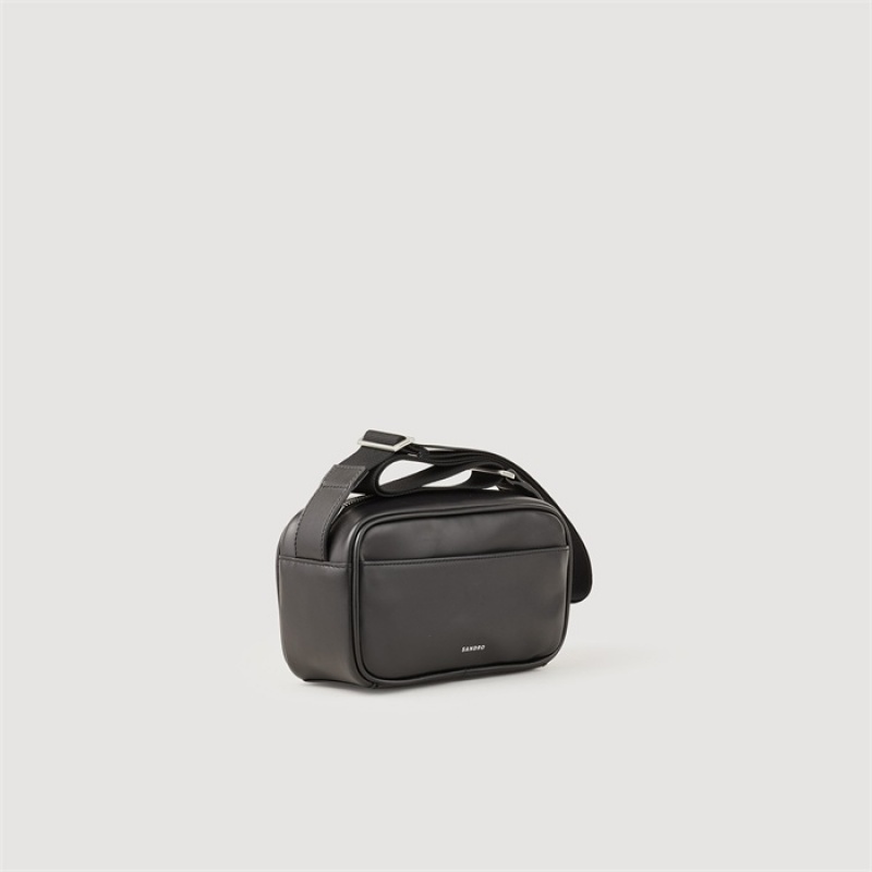 Sandro Small smooth leather bag Black | SN-SDO65406