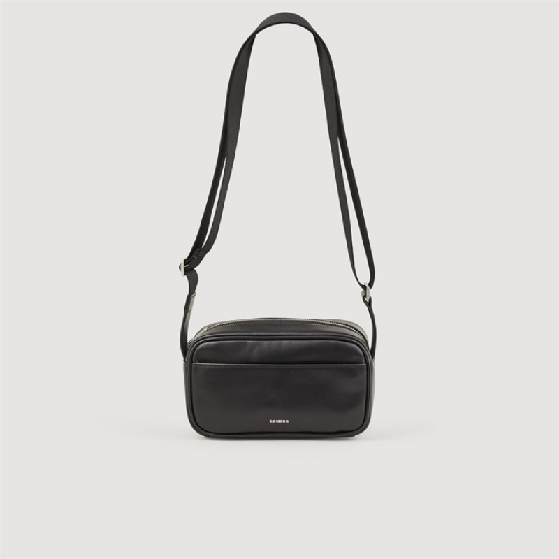 Sandro Small smooth leather bag Black | SN-SDO65406