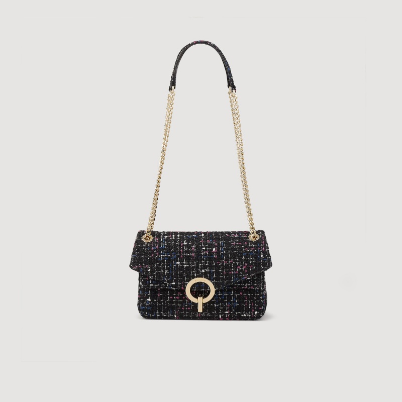 Sandro Small tweed YZA bag Blanc / Blue | SN-SDO64861