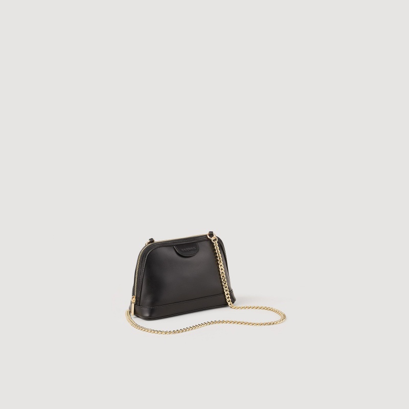 Sandro Smooth leather Rittah bag Black | SN-SDO64859