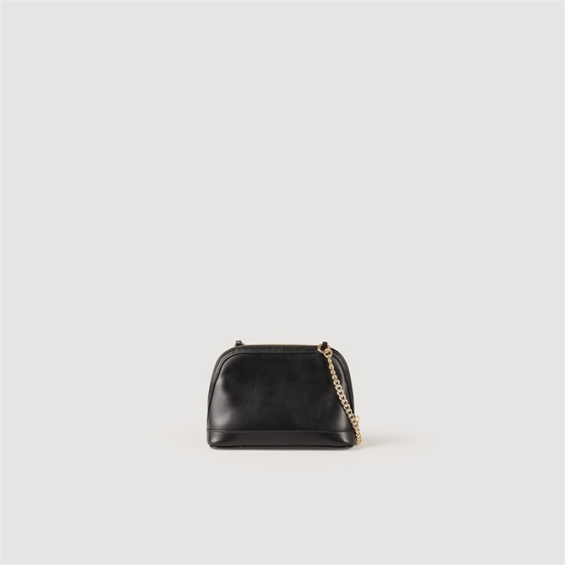 Sandro Smooth leather Rittah bag Black | SN-SDO64859