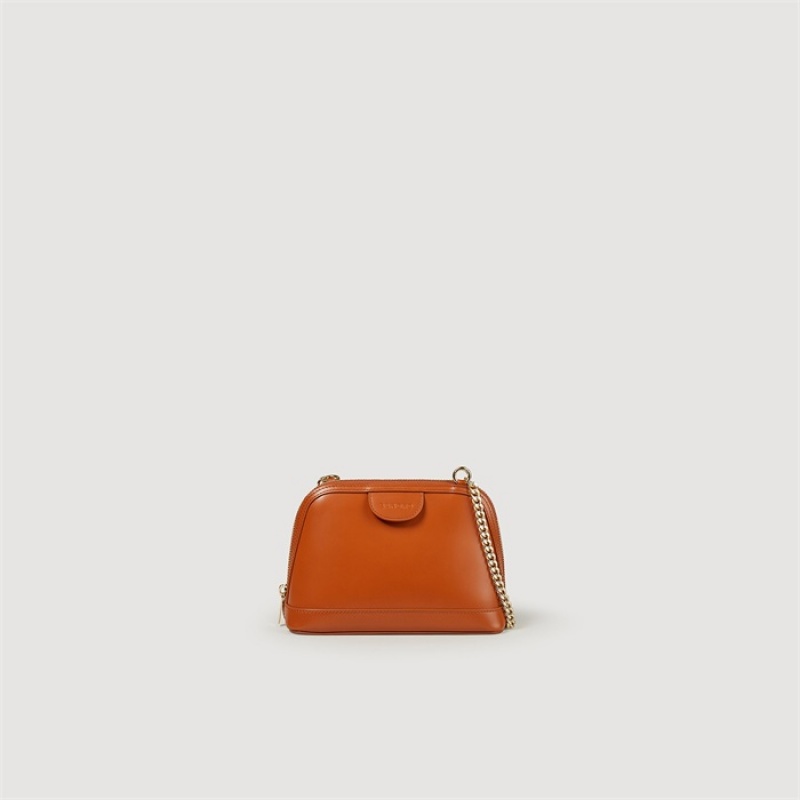 Sandro Smooth leather Rittah bag Caramel | SN-SDO64857