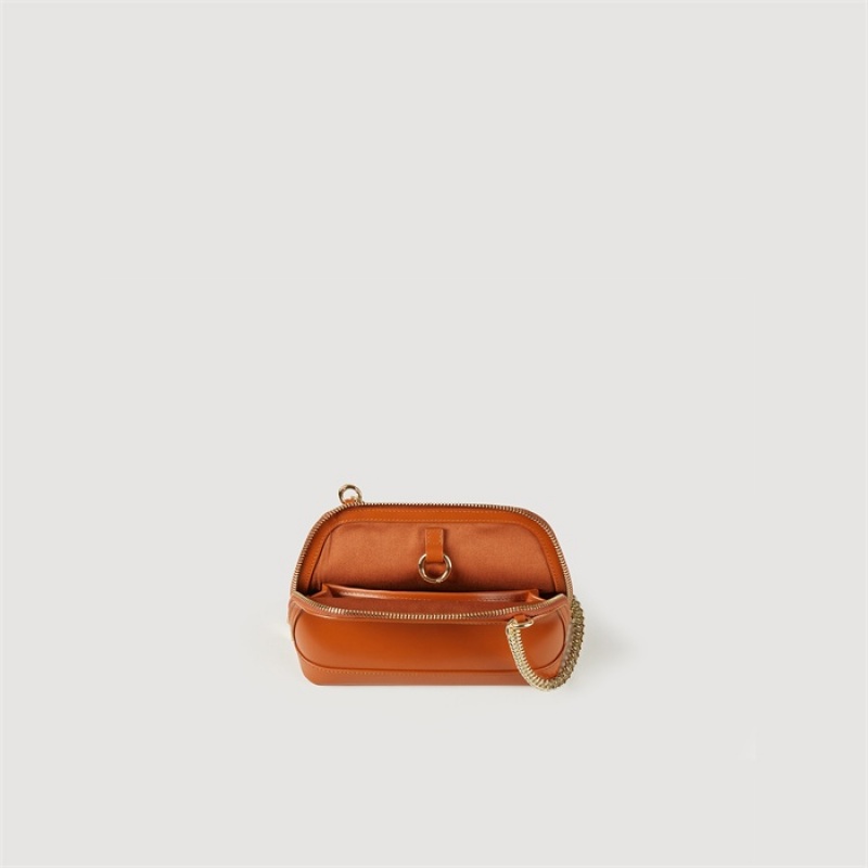 Sandro Smooth leather Rittah bag Caramel | SN-SDO64857