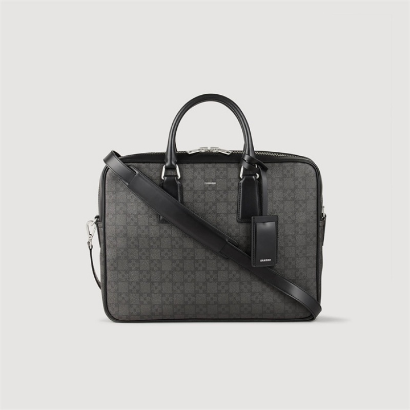 Sandro Square Cross briefcase Black | SN-SDO65412