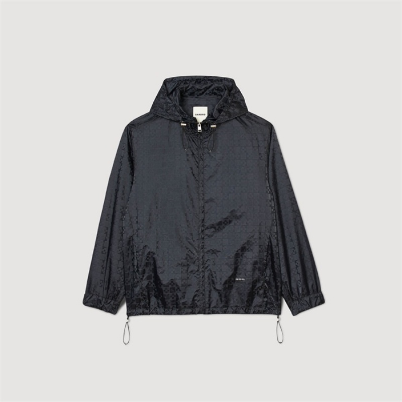 Sandro Square Cross nylon jacket Black | SN-SDO65177