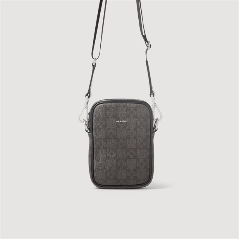 Sandro Square Cross small shoulder bag Black | SN-SDO65402