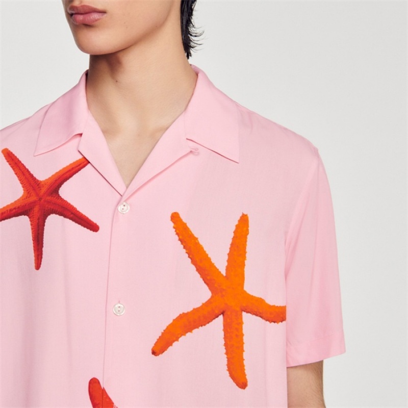 Sandro Starfish printed shirt Pink | SN-SDO65040