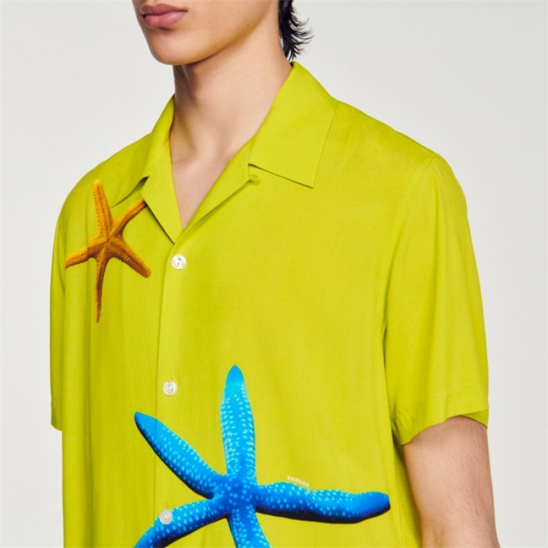 Sandro Starfish shirt Anise Green | SN-SDO65035