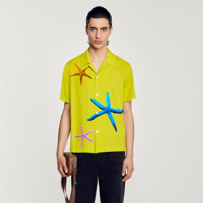 Sandro Starfish shirt Anise Green | SN-SDO65035