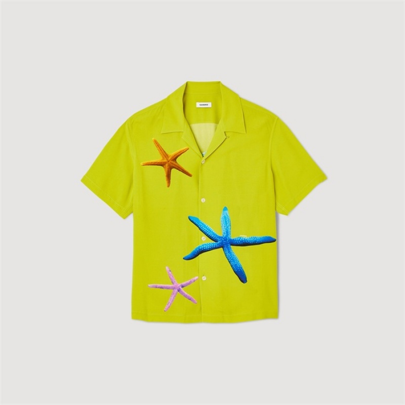 Sandro Starfish shirt Anise Green | SN-SDO65035