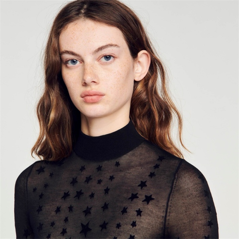 Sandro Starry sweater Black | SN-SDO64610