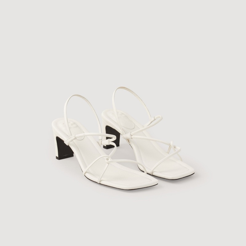 Sandro Strappy sandals Ecru | SN-SDO64945