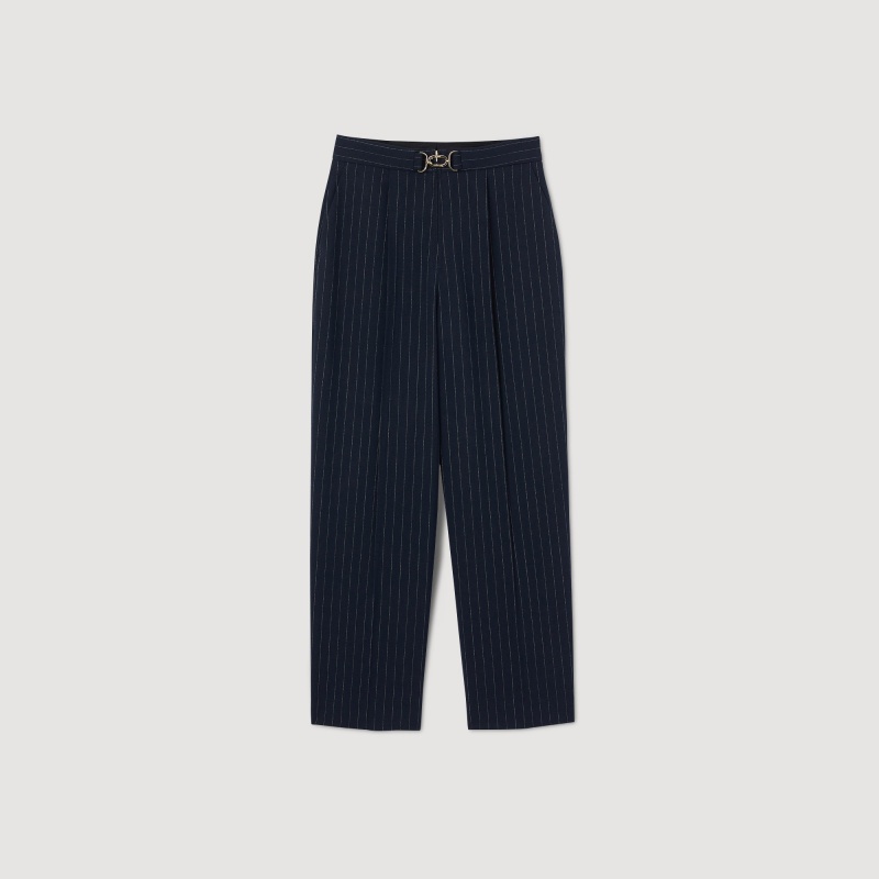 Sandro Striped pants Deep Blue | SN-SDO64746