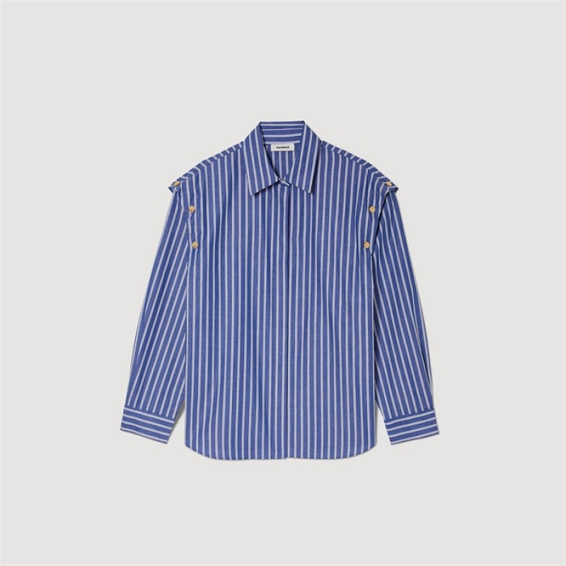 Sandro Striped shirt Blue | SN-SDO64339