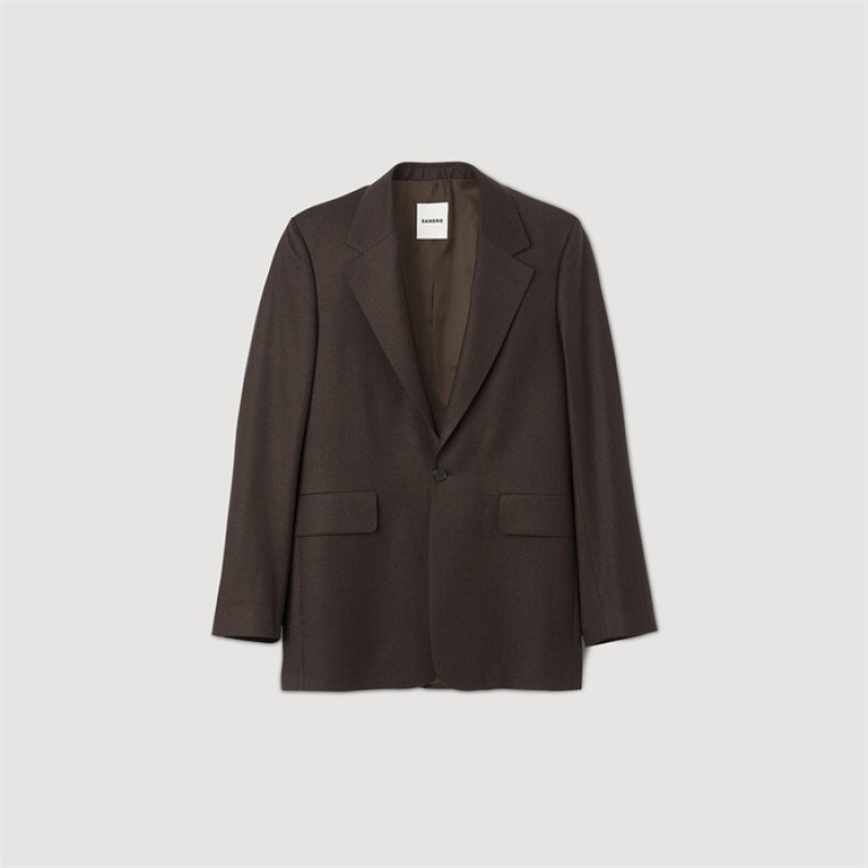 Sandro Suit jacket Black Brown | SN-SDO65240