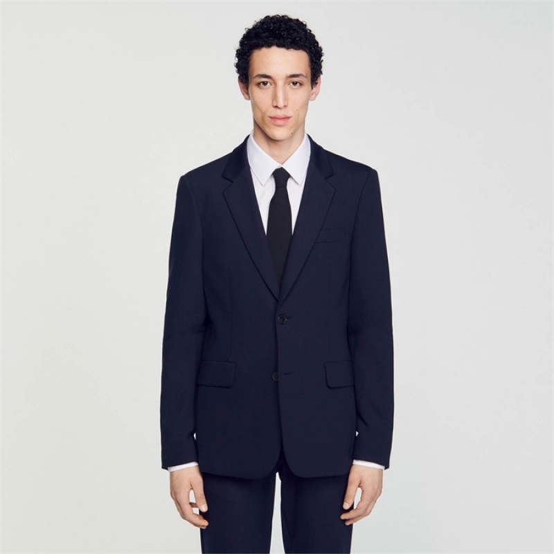 Sandro Suit jacket Navy Blue | SN-SDO65242