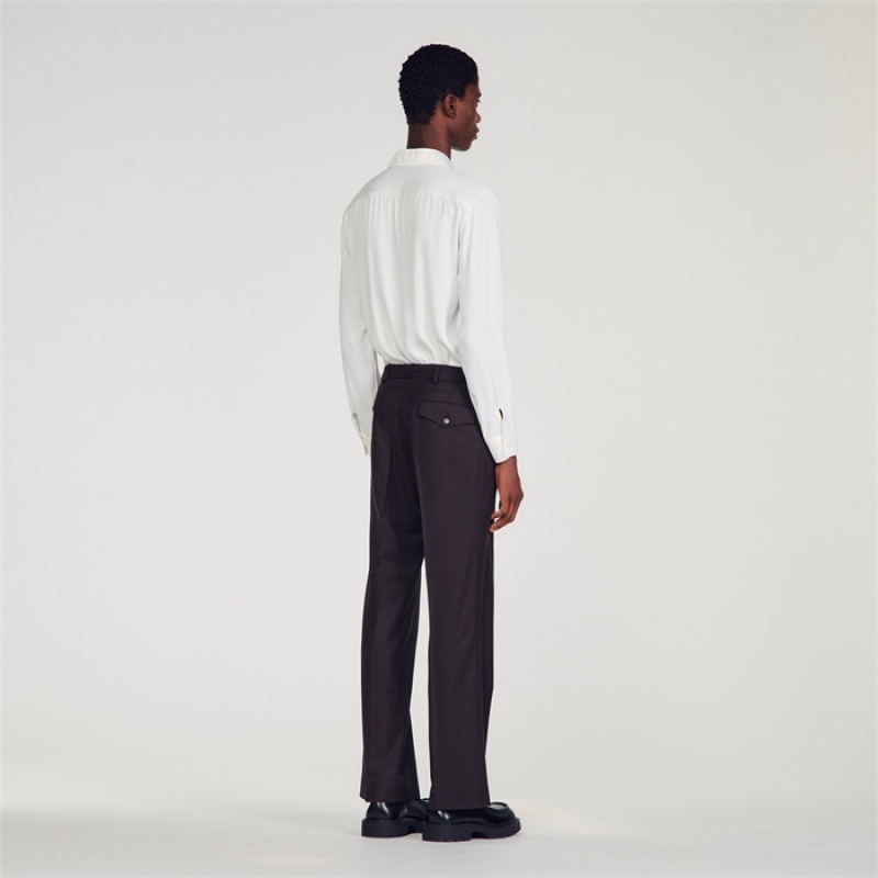 Sandro Suit pants Black Brown | SN-SDO65239