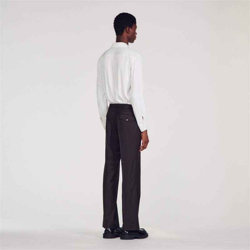 Sandro Suit pants Black Brown | SN-SDO65343