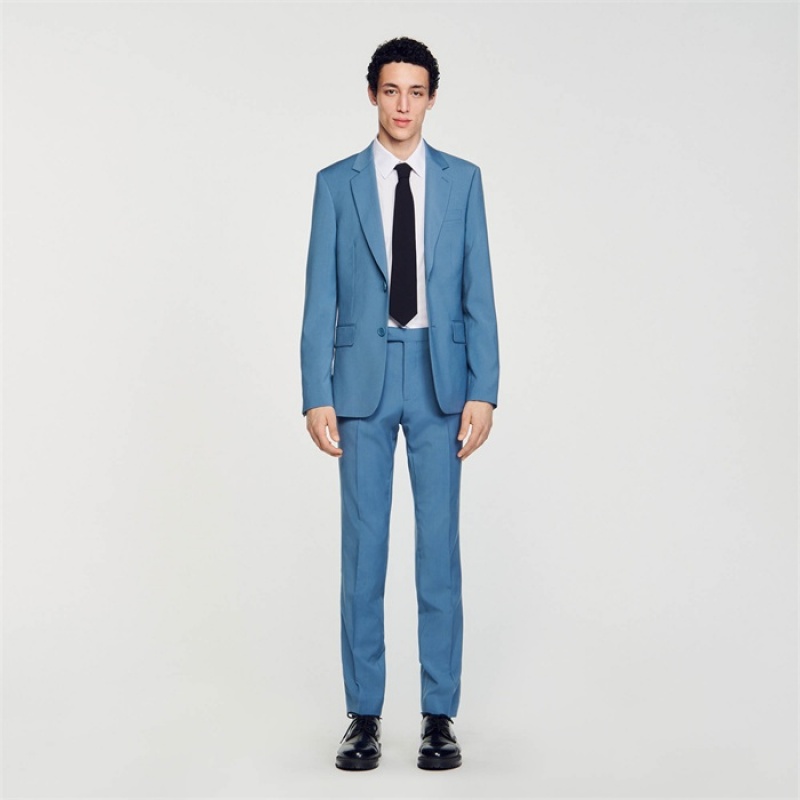 Sandro Suit trousers Blue Grey | SN-SDO65214