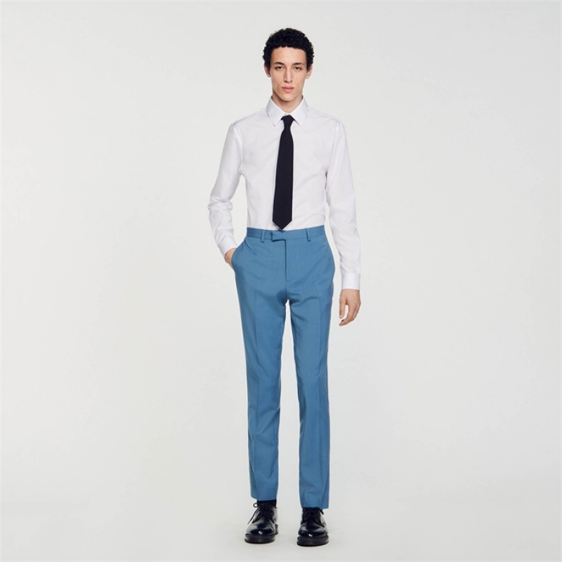 Sandro Suit trousers Blue Grey | SN-SDO65214