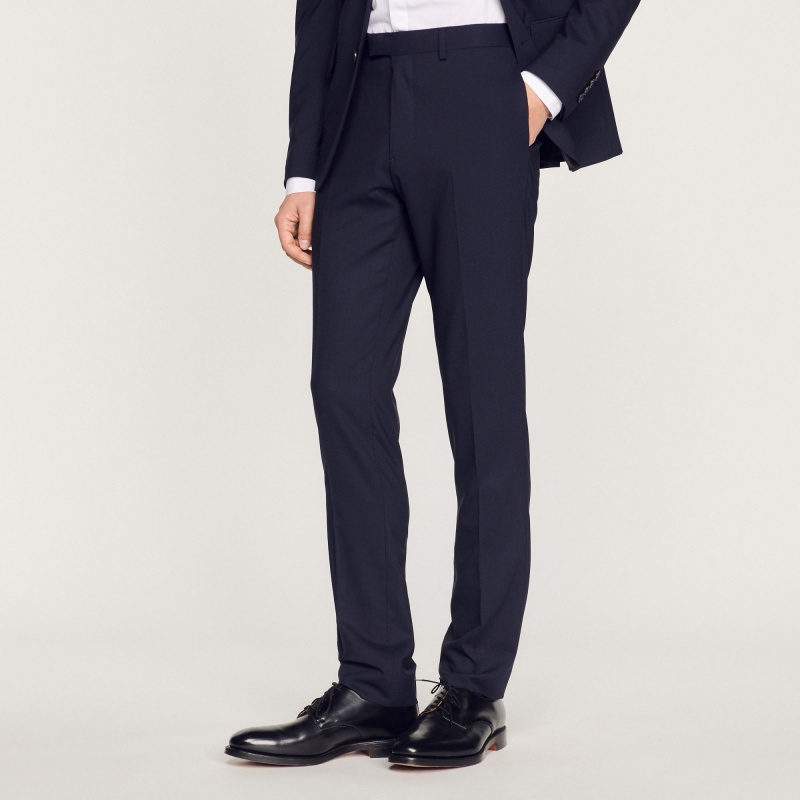 Sandro Suit trousers Navy Blue | SN-SDO65203