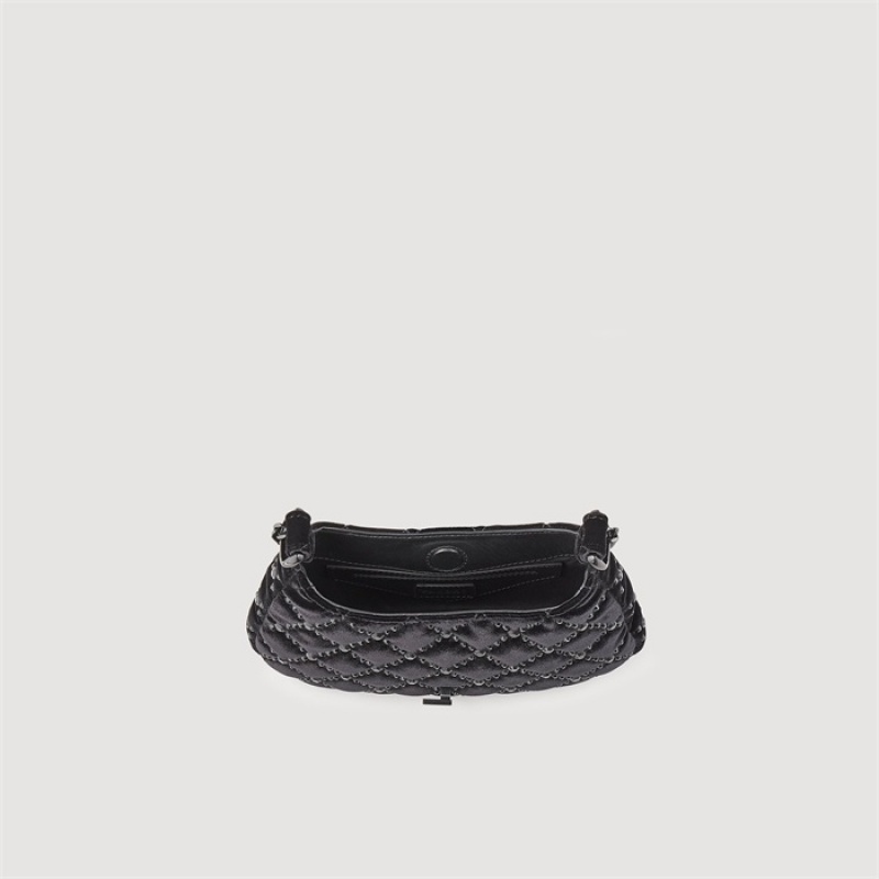 Sandro Sweet Janet velvet bag Black | SN-SDO64875