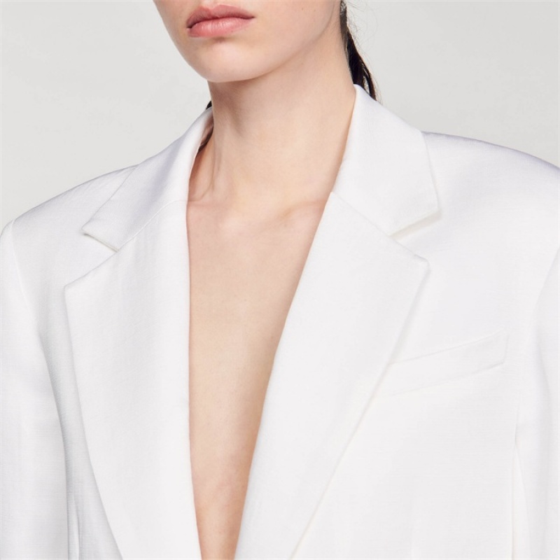 Sandro Tailored jacket White | SN-SDO64458